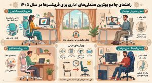 بهترین صندلی‌های اداری برای فریلنسرها و دورکاری در سال ۱۴۰۵؛ راهنمای خرید هوشمند