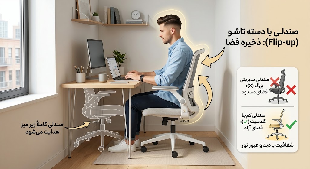 چیدمان اتاق کار در فضاهای کوچک؛ چطور با صندلی‌های کم‌جا معجزه کنیم؟