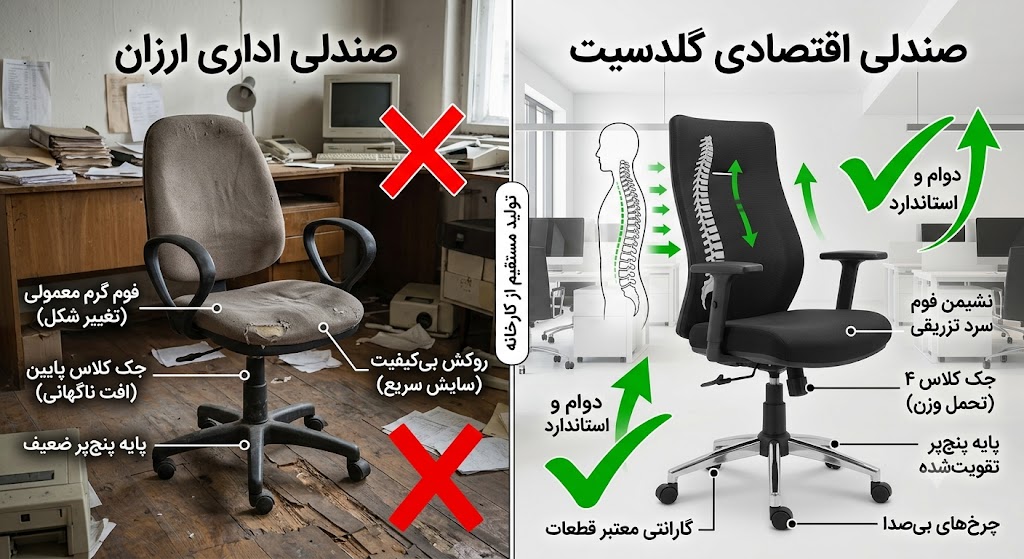صندلی اداری ارزان از کجا بخریم؟ راهنمای هوشمندانه برای خرید اقتصادی