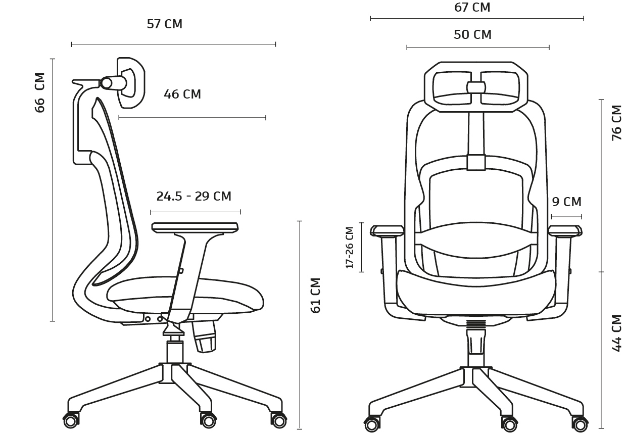 صندلی اداری مدیریتی مدل آسو – کد – M2306FGr110-گلدسیت