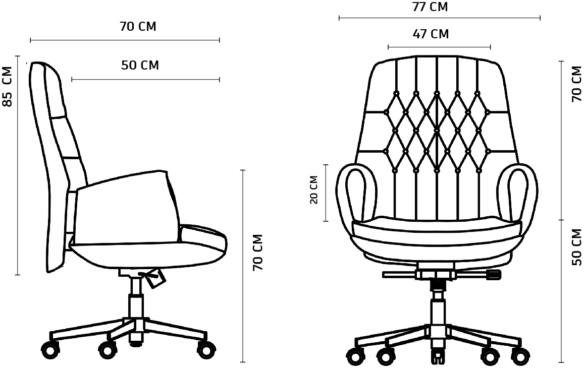 صندلی اداری معاونتی مدل رویال – کد A2090LS140