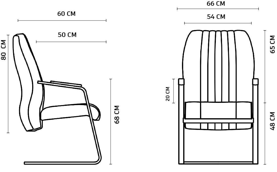 صندلی اداری کنفرانسی مدل اسکار – کد C2040LS010